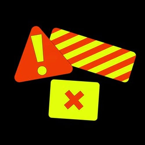 Animated Warning and Error Icons with Glow Effect