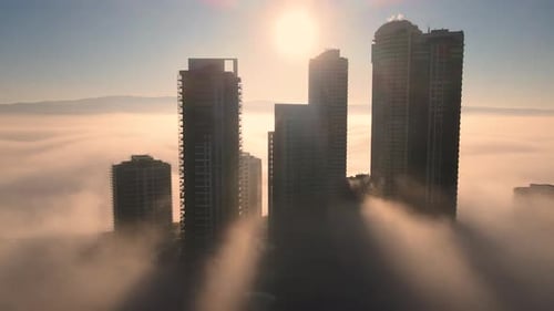 Light Beams Among Skyscrapers