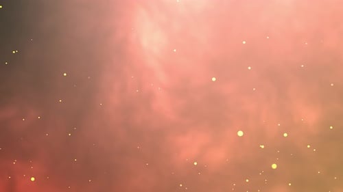 Abstract Glowing Particles in Hazy Background