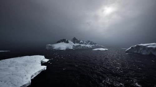 Challenging Icy Waters Reflect Sun and Risk Navigation Mishaps