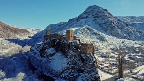 Khertvisi Fortress Drone View