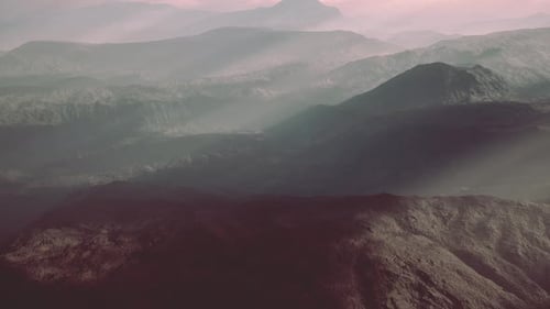 Breathtaking Aerial View of Majestic Mountain Peaks