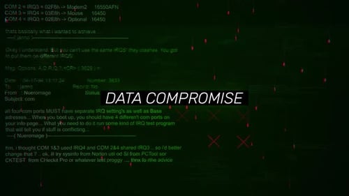 Retro Glitch Hacking Interface Text Reveal