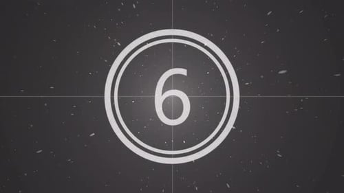 Retro Film Countdown Opener with Dust and Scratches