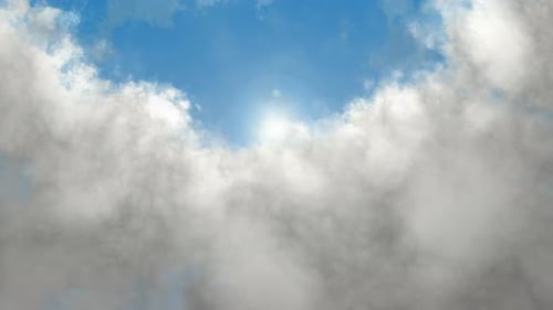 Ethereal Clouds Drifting Under a Bright Sky