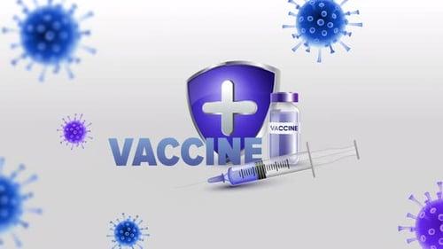 Vaccine and Shield Protection Against Viruses Animated