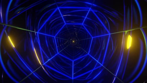 Electric and Dynamic Seamless Loop Background with Scifi and Psychedelic Elements for VJs