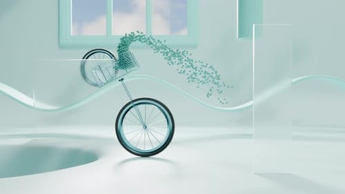 Animación de formas de bucles 3D de Física