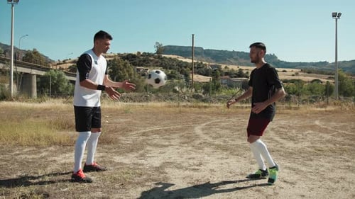 Players Training Together The Ball Touch