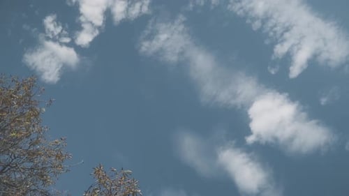 Clouds in the sky pan sunny day
