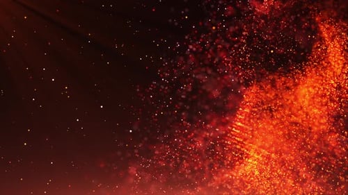 Golden Abstract Particles Background Loop V4