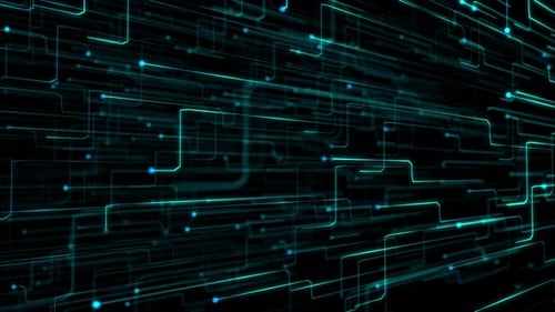 Streaming Data Nodes Technology Background Animation