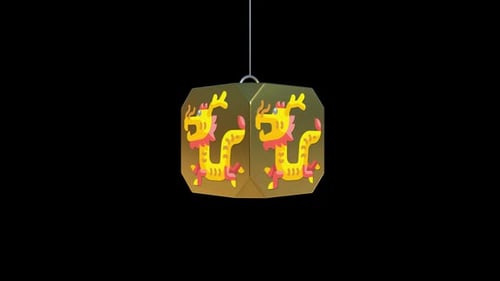 Animated Golden Dragon Lantern for Chinese New Year Celebrations
