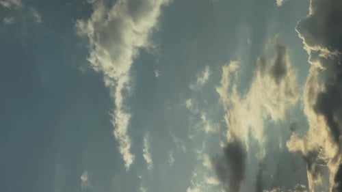 Timelapse of Dynamic Cloudscape in Dramatic Sky