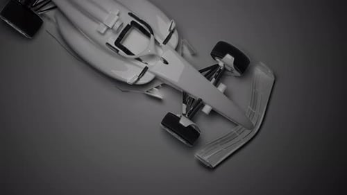 Modelo digital con estructura alámbrica de un coche de Fórmula 1