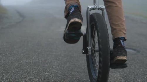 Air is thick, the path unclear, but he pushes ahead without any fear