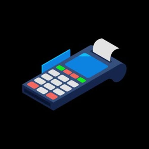 Swiping Machine isometric POS terminal payment machine credit card