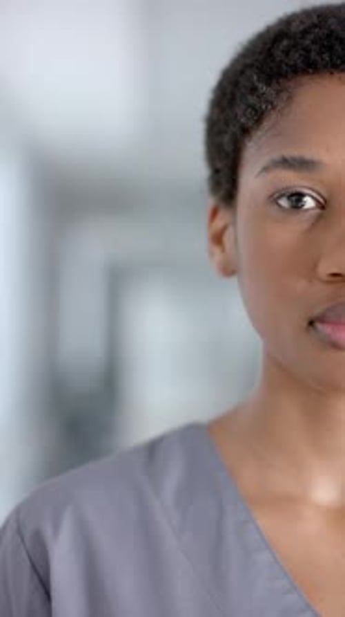 Healthcare Worker Close Up in Hospital