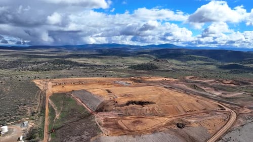 Vue aérienne de la décharge régionale de Gray Wolf, États-Unis.
