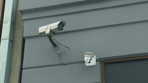 Building Security System CCTV Camera in Action