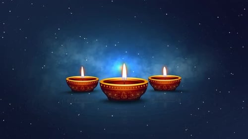 Joyeuses fêtes de Diwali, fête des lumières de fond en Inde. Lampe à huile, rangoli, fête de Diwali