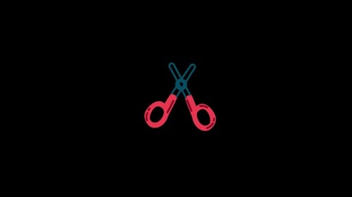 Scissors Animation On Alpha Channel