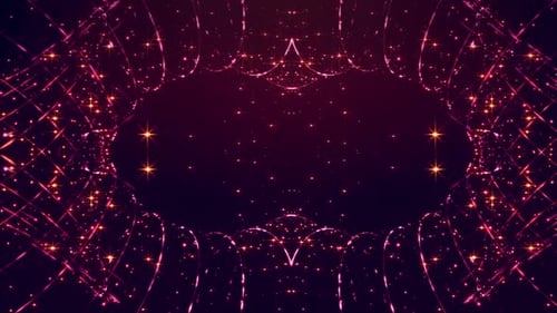 Red Sparkles Particles Blinking Animation