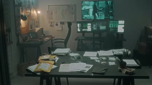 Busy Detectives Office at Bureau of Investigation