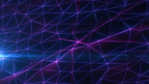 Futuristic Neon Tech Network Flowing Background