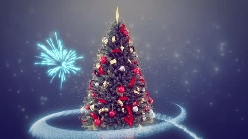 Christmas Tree and Glitter Trail 4K.