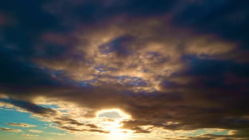 Golden Sunset Time-Lapse with Dramatic Clouds
