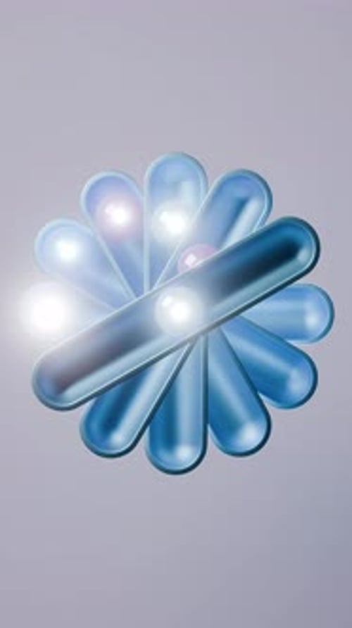 Animación de esferas satisfactorias en bucle 3D