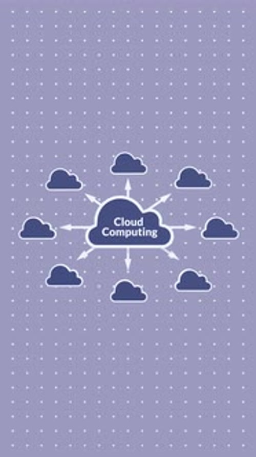 Cloud Computing Network Connection Diagram Animation