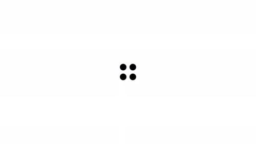 4 dots form a square that rotates and switches