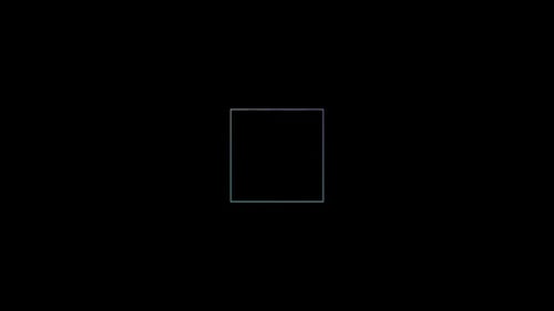 Radar Collection: Expanding cross graphic animation with a squared frame in a loop
