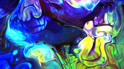 Abstract Fluid Art with Swirling Colors