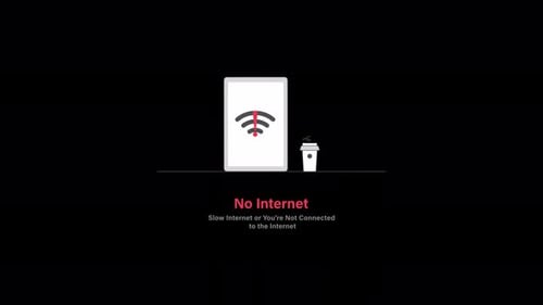 Tablet Version No Internet Animation - Transparent