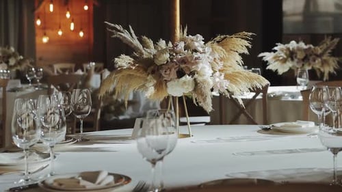 Wedding Reception Table Decorations With Floral Centerpieces