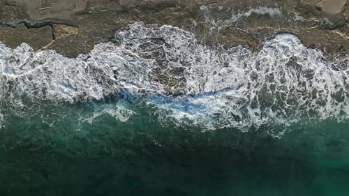 The Texture of the Sea and the Beach Taken with a Drone Gorgeous Background