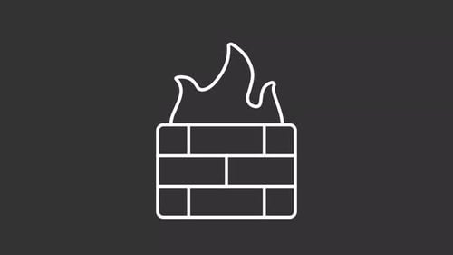 Animation der weißen Linie der Firewall