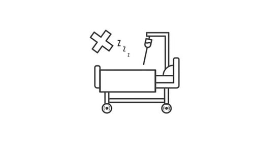 Hospital Bed Care Icon Animation | HD Alpha | Patient Recovery & Treatment
