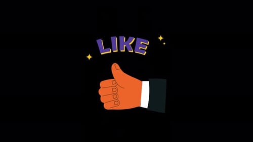 Flat Design Thumbs Up Like Button Animation