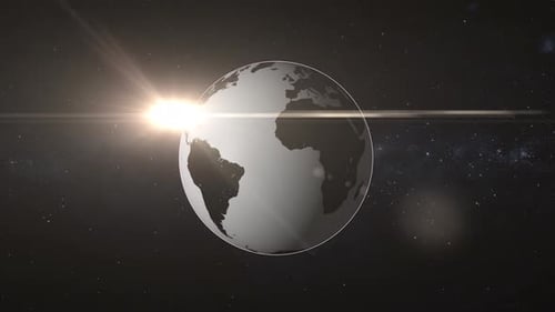 Earth Planet animation in space. 2842