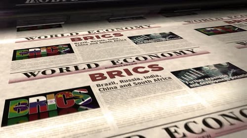 BRICS economy association newspaper printing press