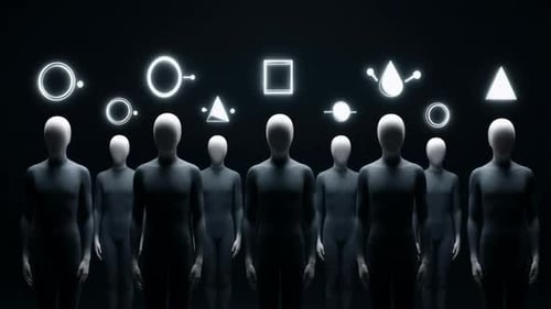 Figurines identiques sans visage