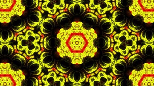 Yellow-Black Motion Kaleidoscope
