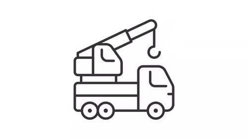 Animated Tow Truck Line Icon