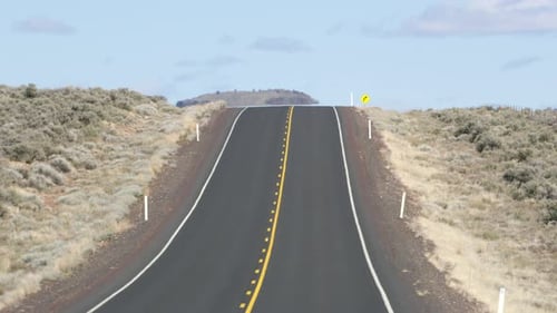 Oregon Circa-2020. Stabilized Driving of Highway Road in Oregon. With