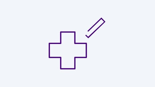 Medical Cross Plus Sign Check Mark Line Animation
