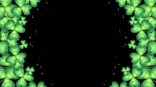 shamrock leaf element overlay on transparent background, alpha channel